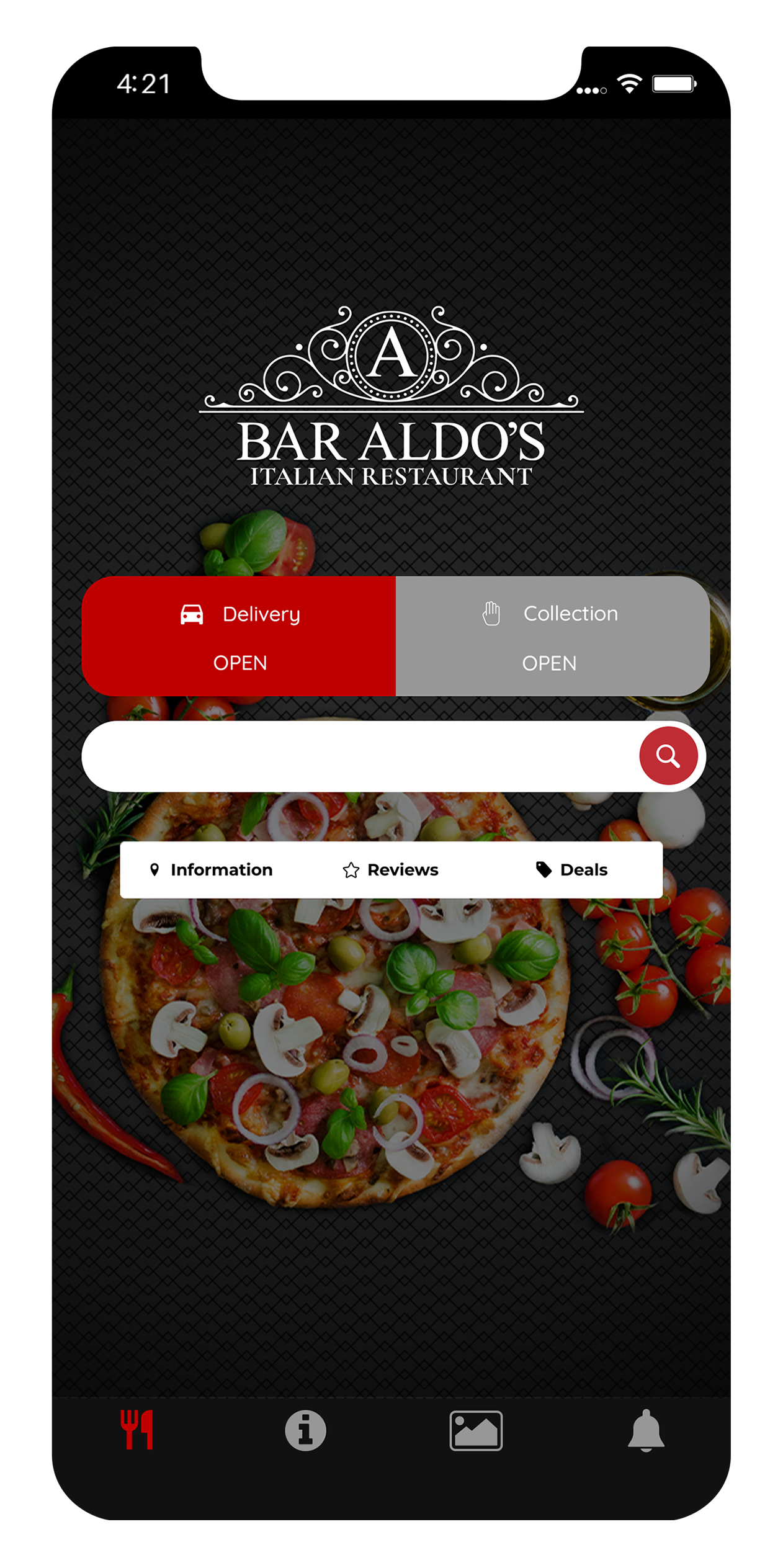 Bar Aldo's iPhone
